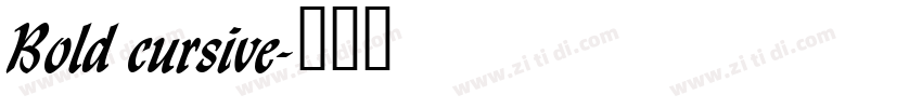 Bold cursive字体转换